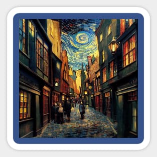 Starry Night in Diagon Alley Sticker